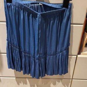 Current Air Blue Pleated Mini Skirt